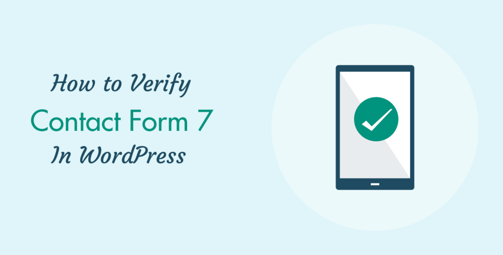 Contact Form 7 verification
