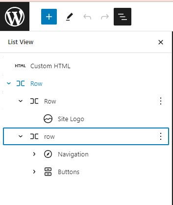 Editing header in WordPress with Full Site Editing