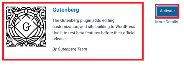 Install and Activate Gutenberg Editor in WordPress