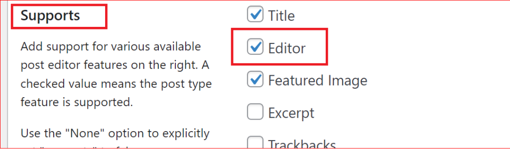 Enable Gutenberg editor for custom post type using the Custom Post Type UI Plugin