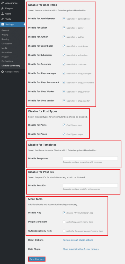 Disable Gutenberg Editor selectively with the Disable Gutenberg WordPress plugin