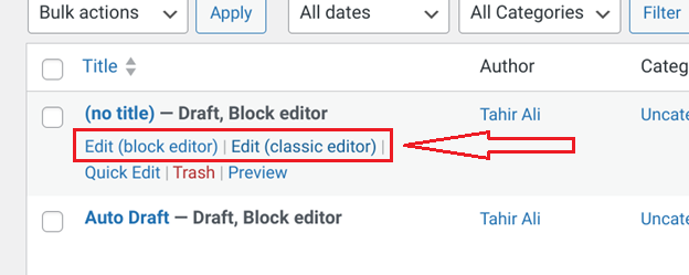 Edit WordPress post with both Classic and Block Editor
