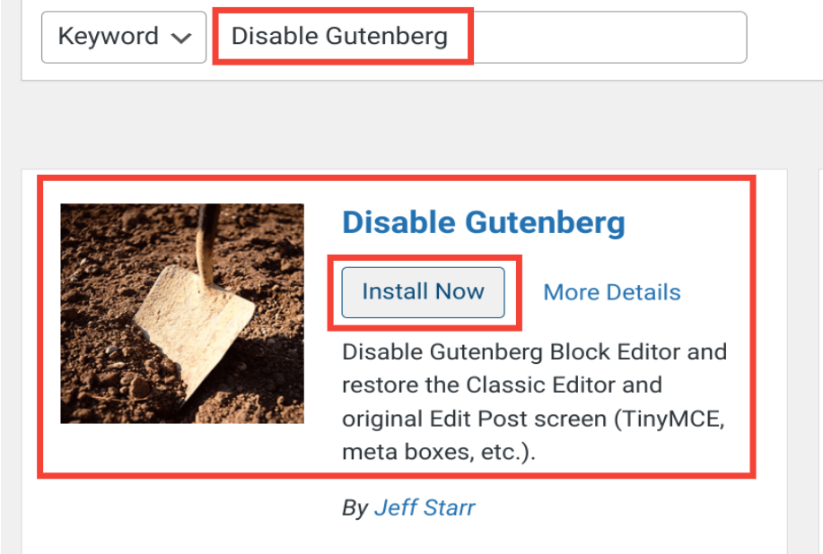 Install Disable Gutenberg plugin to enable Gutenberg Editor for Post ID, custom post type, etc.