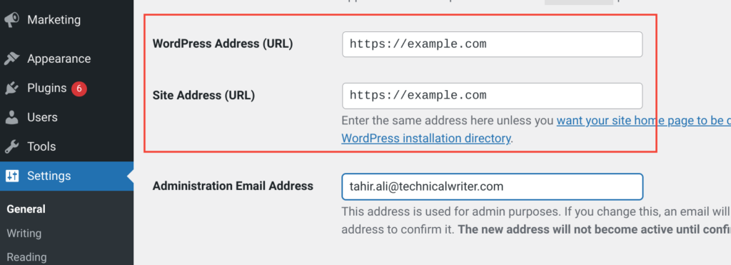 URL Settings in WordPress