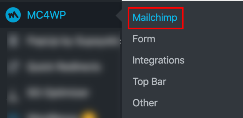 Access MailChimp within WordPress