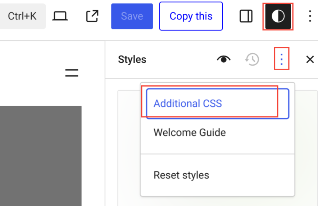 Additional CSS option