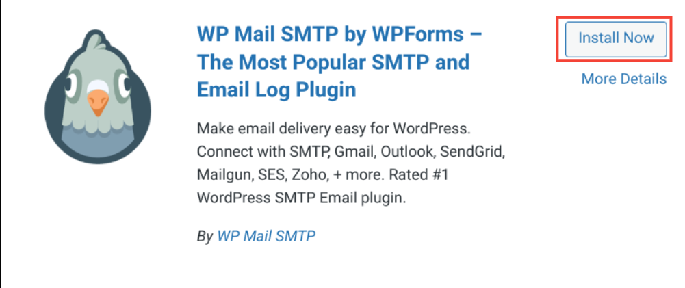 Install WP Mail SMTP plugin