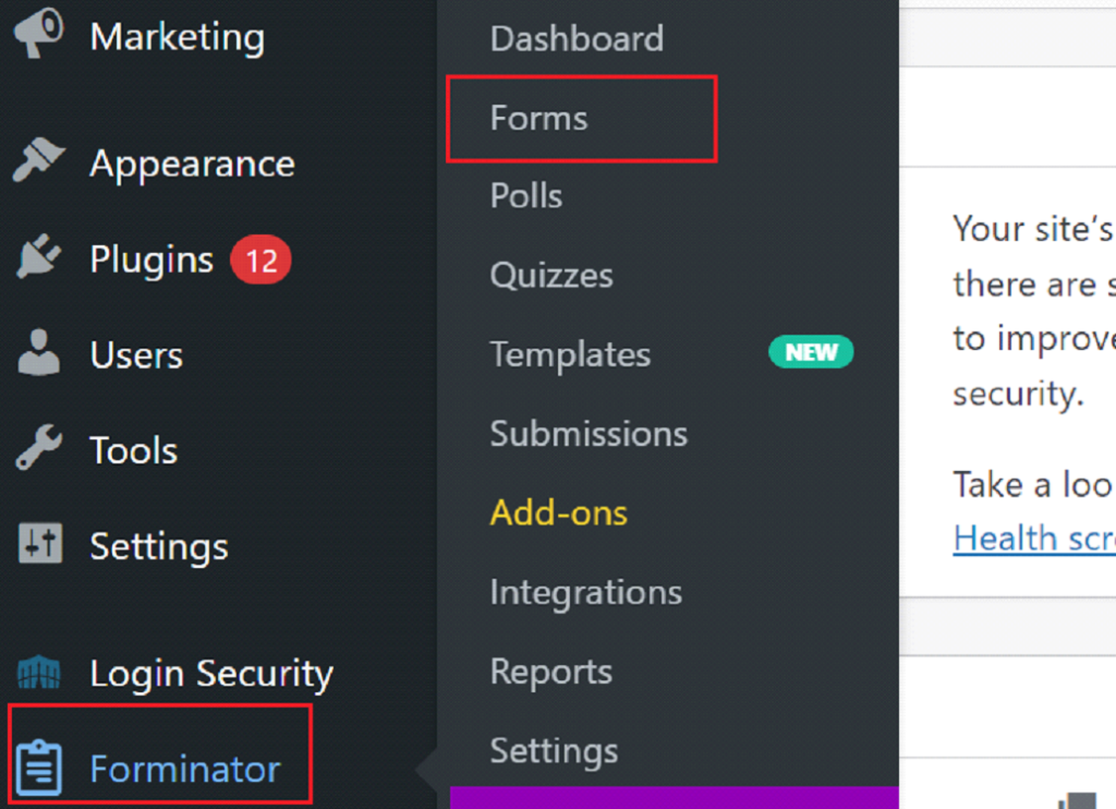 Access Forminator Forms