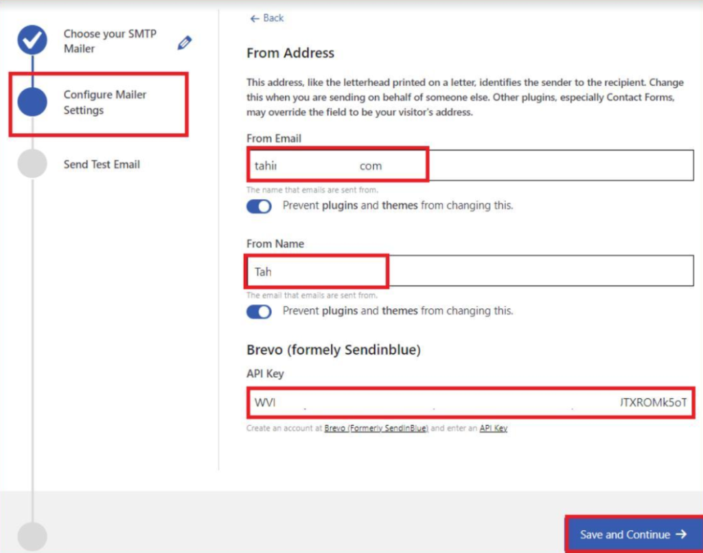 Configure mailer settings