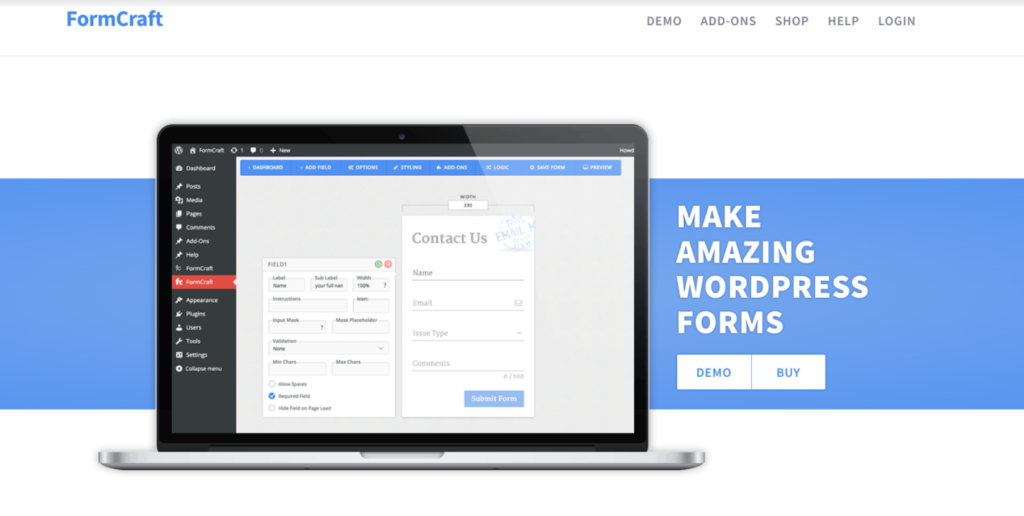 FormCraft contact form plugin